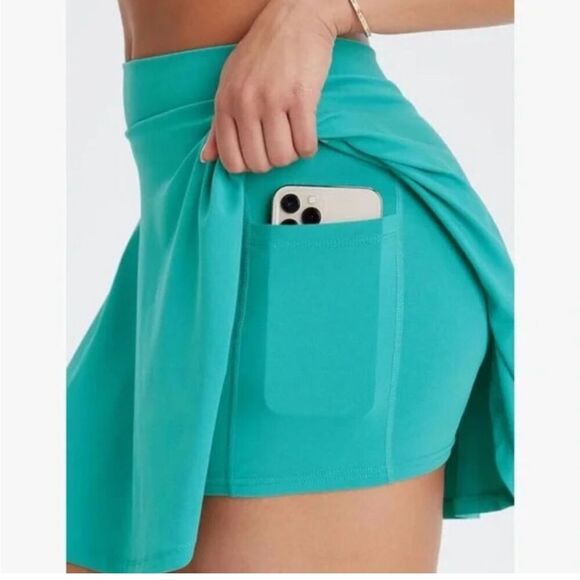 Fabletics Teal Flounce Tennis Skort - Picture 5 of 8